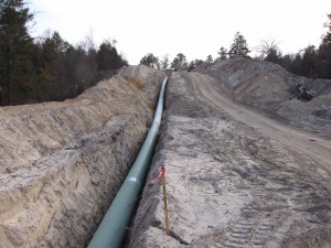 pipe in trench